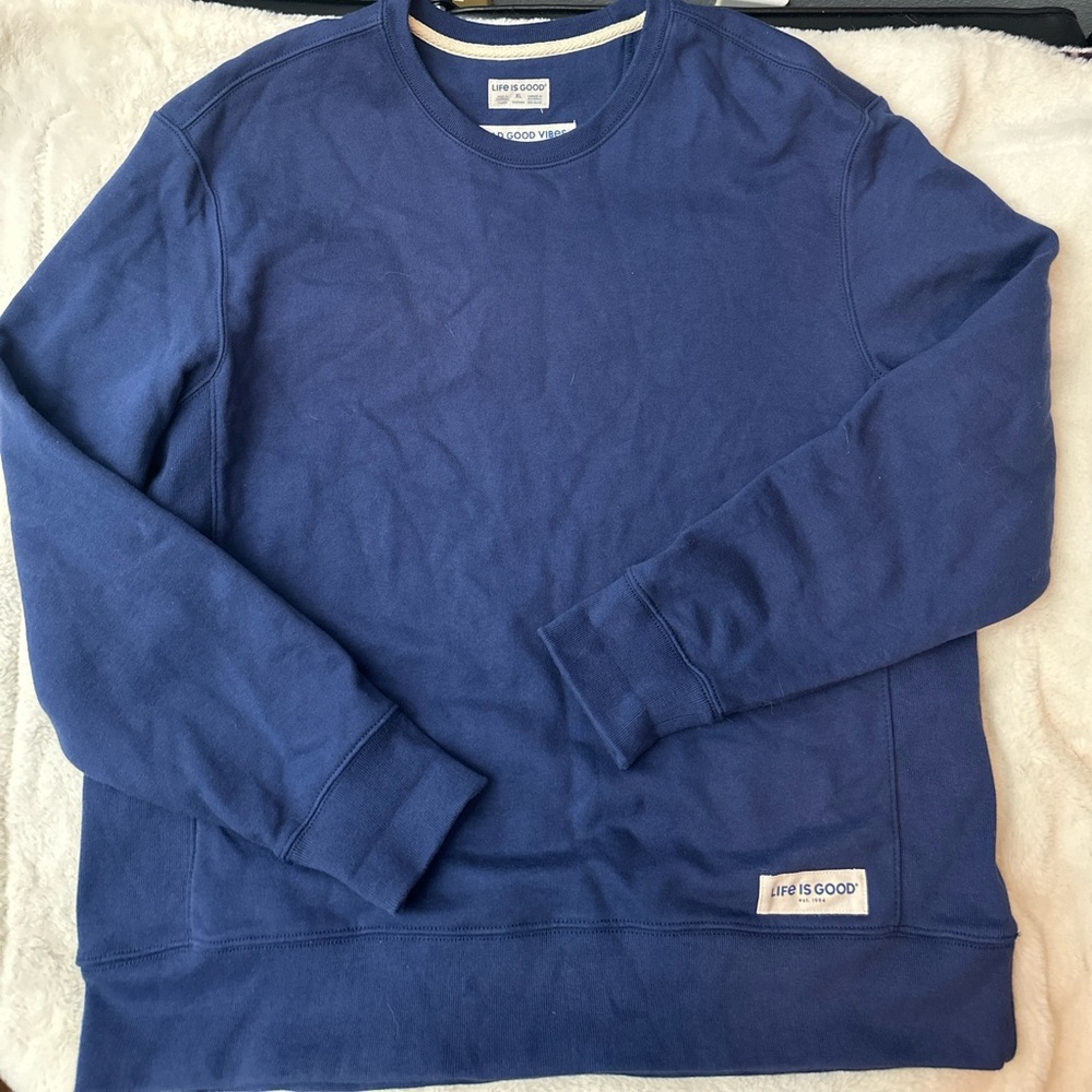 Life is good crewneck sweater